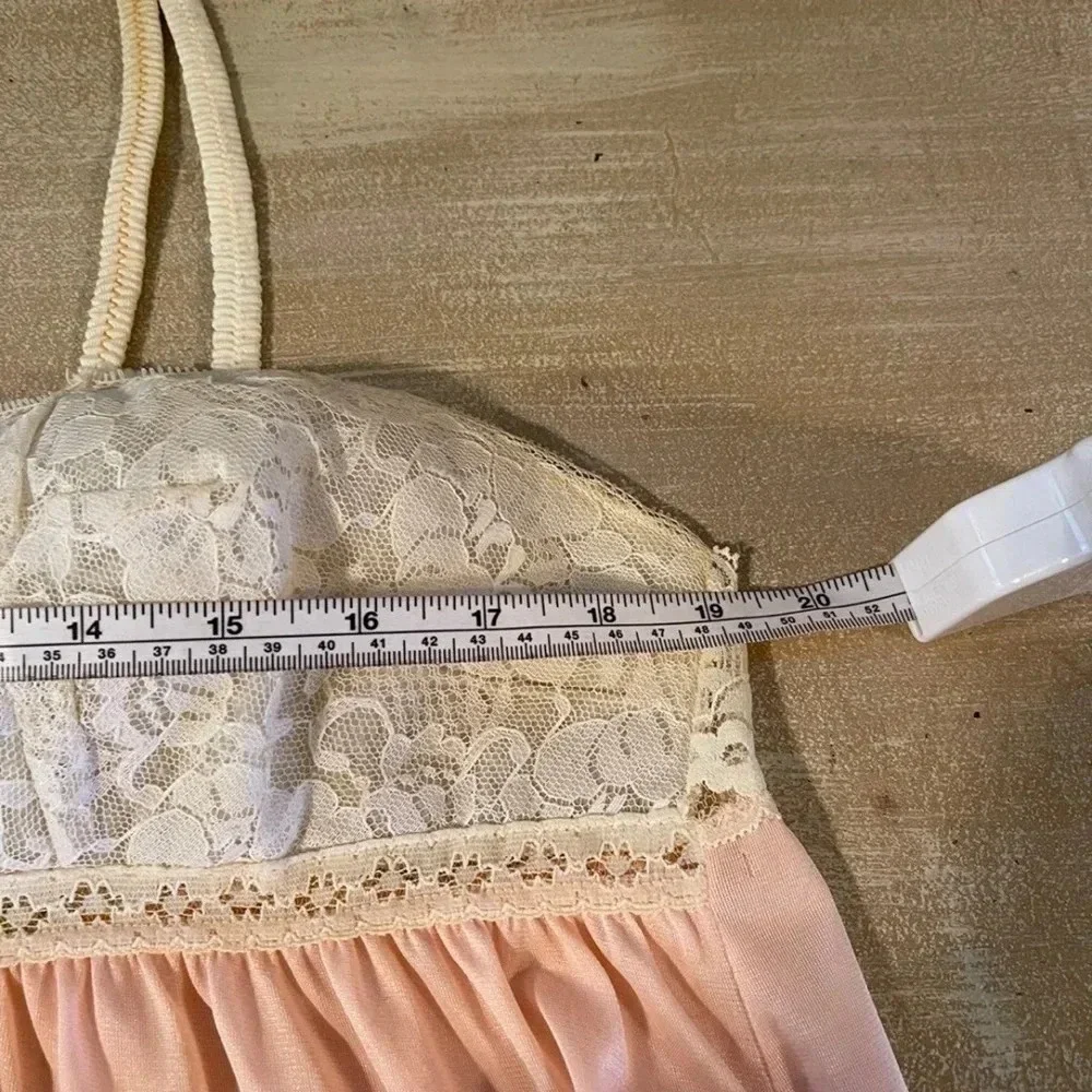 VINTAGE long nightgown with lace‎ bustier.